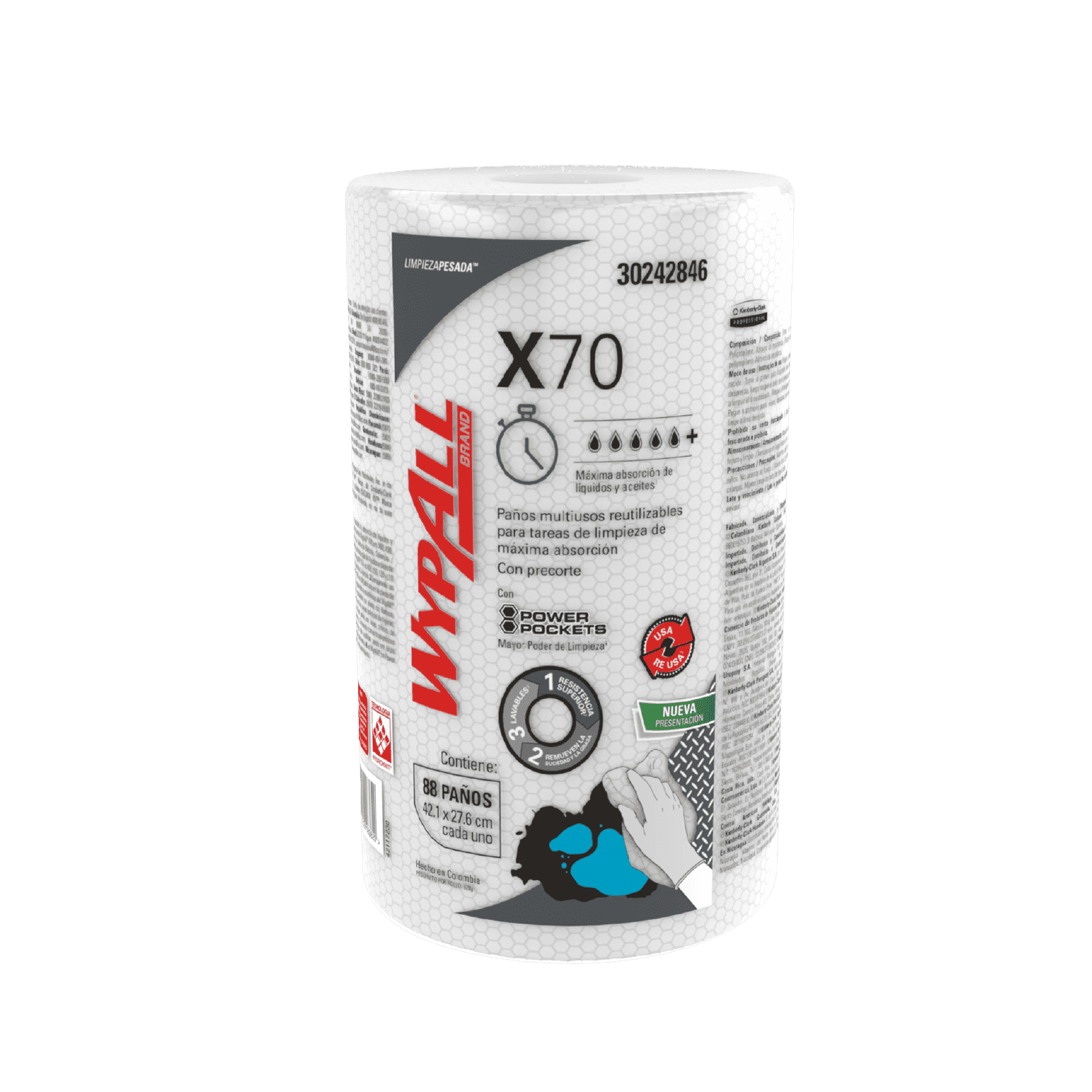 Paños de Limpieza X70 - Rollo