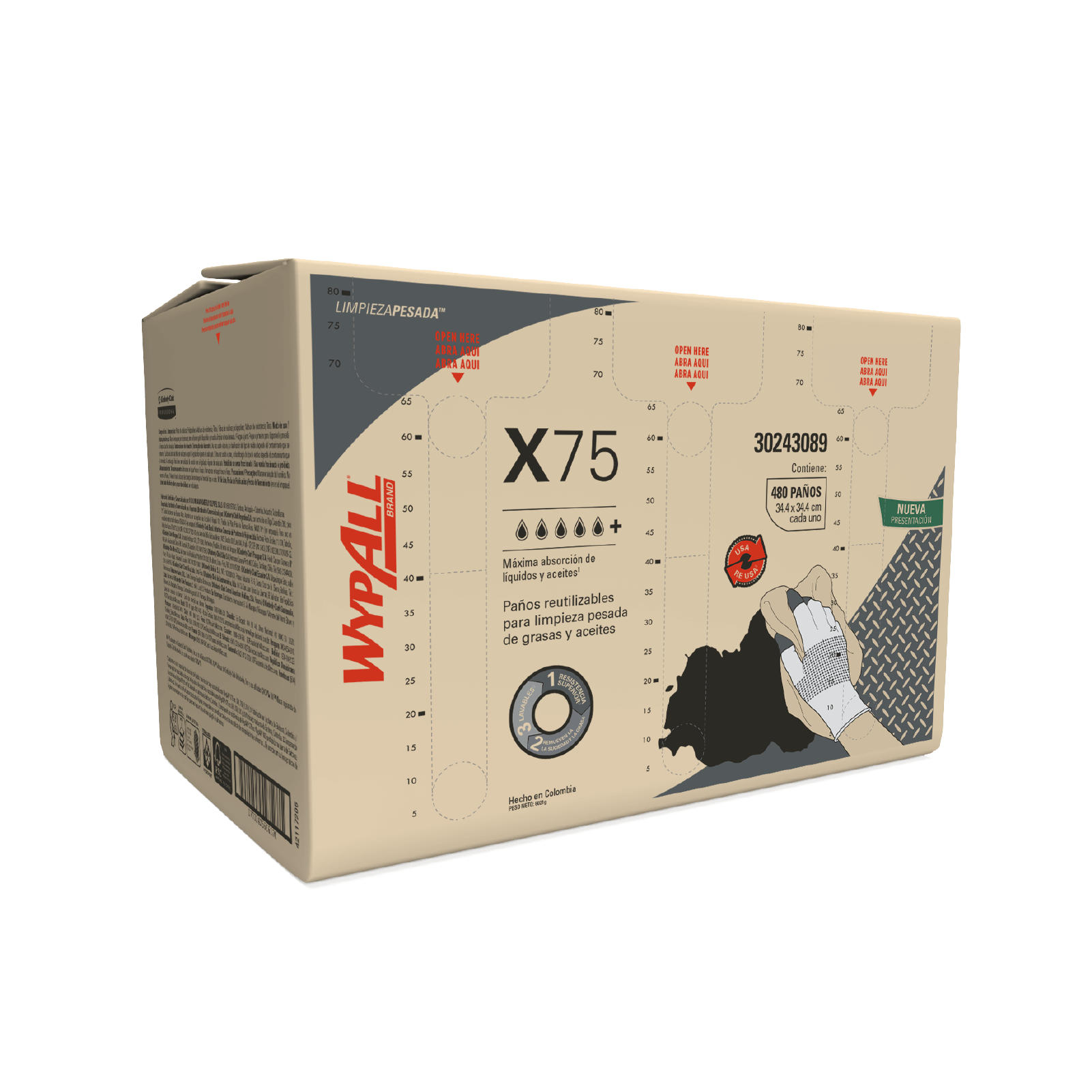 Paños de Limpieza X75 Fuerzamax - Pre Doblados